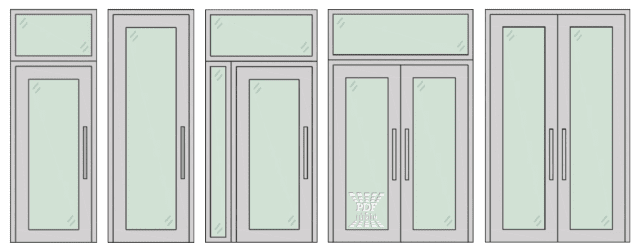 modelos de portas de vidro único ou duplo com alumínio piracicaba