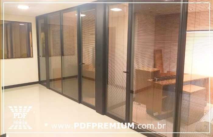 orçamento de divisórias de vidro com persianas embutidas são josé dos campos